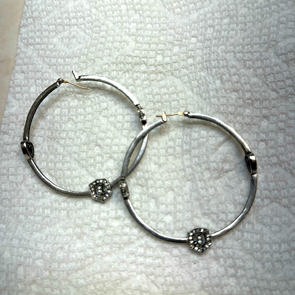 Juicy couture hoop silver earrings